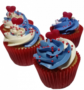 Cupcake corazones