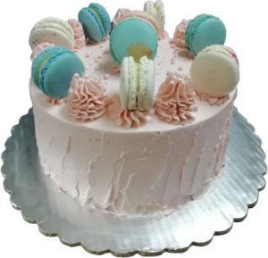 pastel cake macarons
