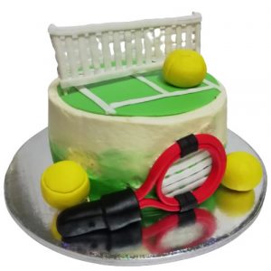 pastel cancha de tenis raqueta