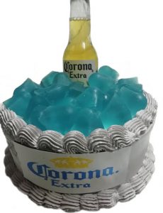 pastel cerveza corona modelo