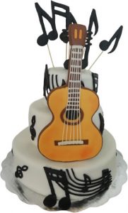 Pastel fondant día del músico.