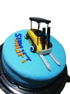 pastel fondant grúa