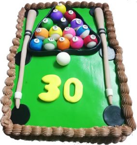 pastel mesa de billar