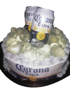 pastel personalizado temático de cerveza corona