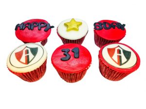 cupcake con temática del ATLAS